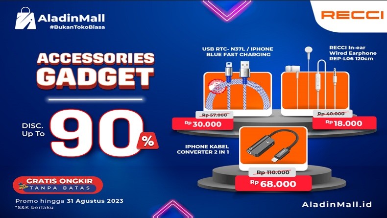 Promo Accessories Gadget Recci Diskon s.d 90 Persen + Gratis Ongkir di AladinMall! Cuss Belanja