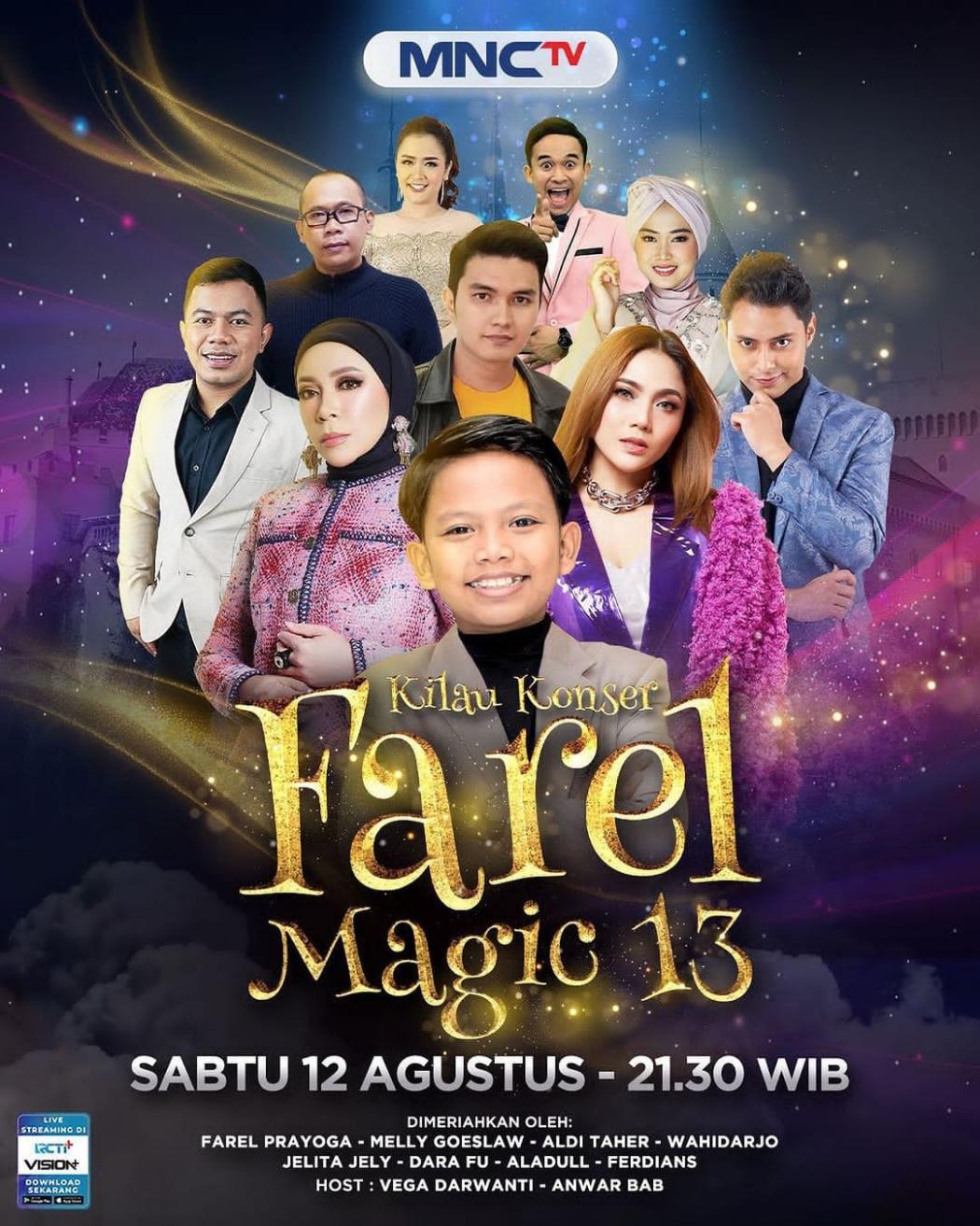 Jangan Lewatkan Konser Kilau Musik Spesial Farel Magic 13, Saksikan di MNCTV!