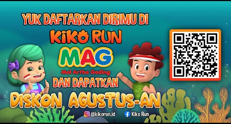 Yuk Daftarkan Dirimu di Kiko Run Mall Artha Gading dan Dapatkan Diskon Agustus-an!