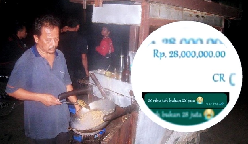 Viral Pedagang Nasi Goreng Jujur Kembalikan Uang Rp28 Juta Setelah Pembeli Salah Transfer