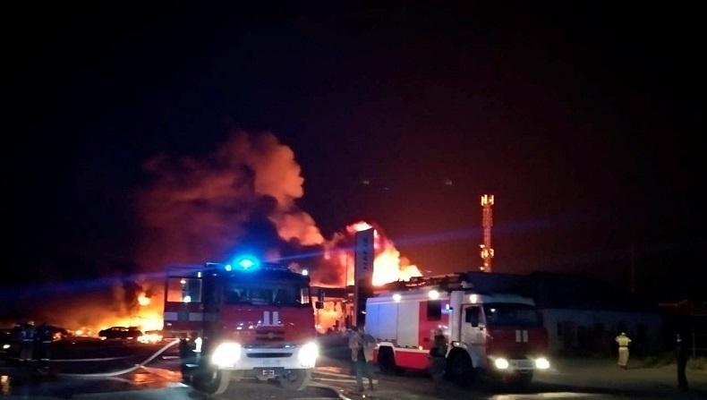 Kebakaran Stasiun Pengisian Bahan Bakar di Dagestan Rusia, 12 Orang Tewas