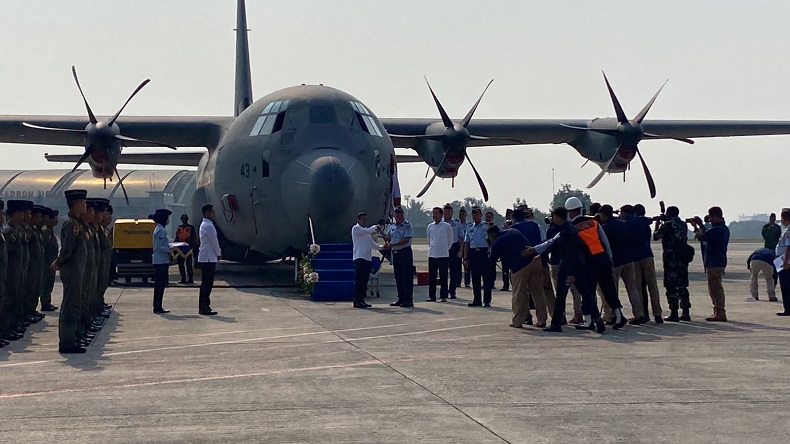 Kemhan Resmi Serahkan Pesawat C-130 J Super Hercules Unit Ketiga kepada TNI AU