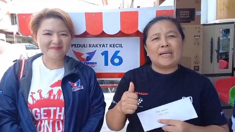 Dapat Gerobak Gratis, Pelaku UMKM di Minsel Doakan Partai Perindo Sulut Semakin Jaya