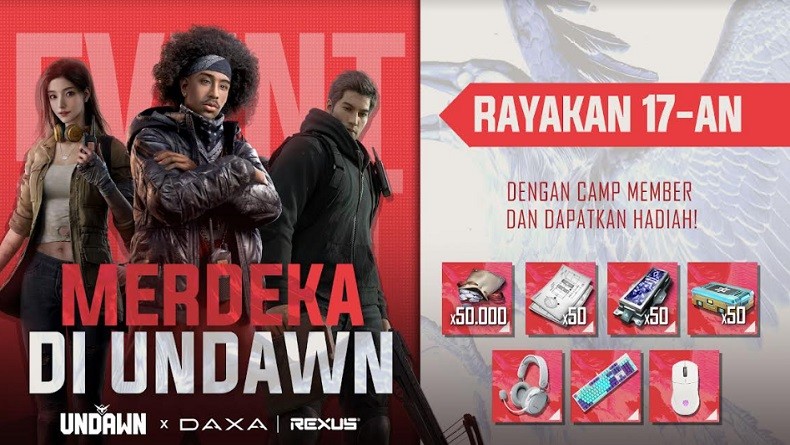 Kode Redeem Undawn September 2023, Klaim Sekarang