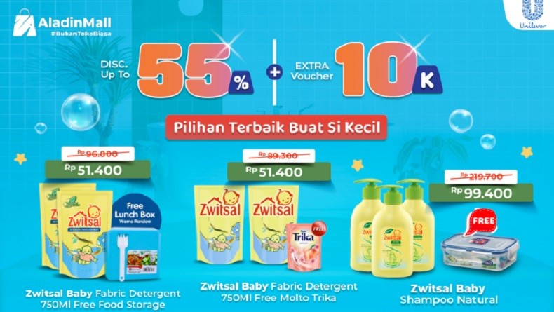 Promo Zwitsal di AladinMall Diskon hingga 55 Persen + Potongan Rp10 Ribu, Gunakan Kode Voucher Berikut Ini
