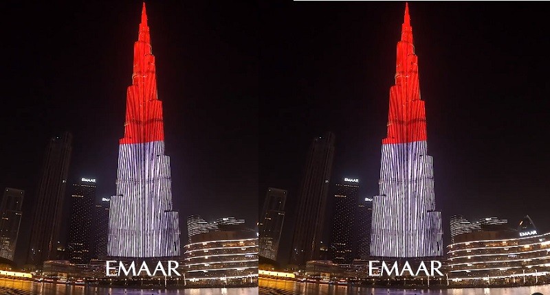 Viral Ada Bendera Merah Putih di Gedung Pencakar Langit Burj Khalifa, Netizen: Thank You UEA