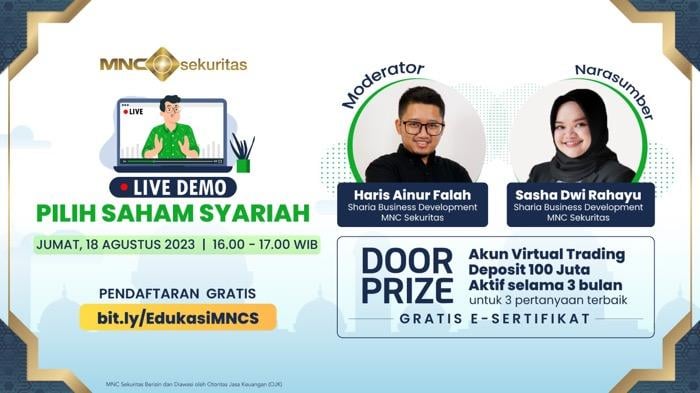 Ayo Belajar Investasi di Webinar MNC Sekuritas ”Live Demo Pilih Saham Syariah”, Cek di Sini!