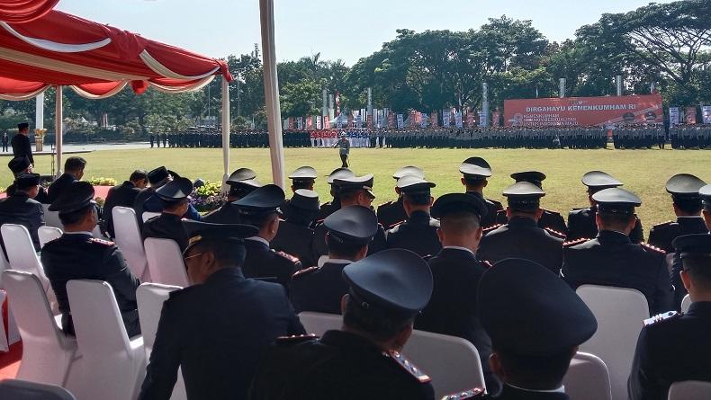 Jadi Inspektur Upacara, Ridwan Kamil Bangga Hari Kemenkumham Digelar di Lapangan Gasibu