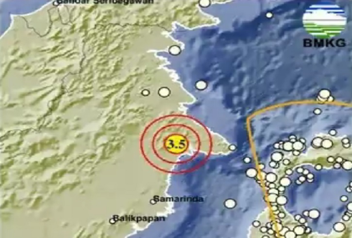 Gempa Terkini M 3,5 Guncang Kutai Timur Kaltim, Getaran Berpusat di Darat