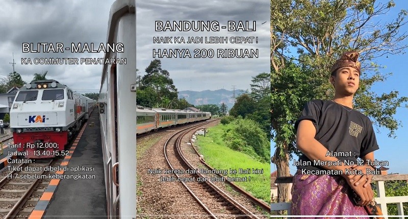 Tips Liburan Murah ke Bali Naik Kereta Api Cuma Rp200.000-an, Intip Caranya!