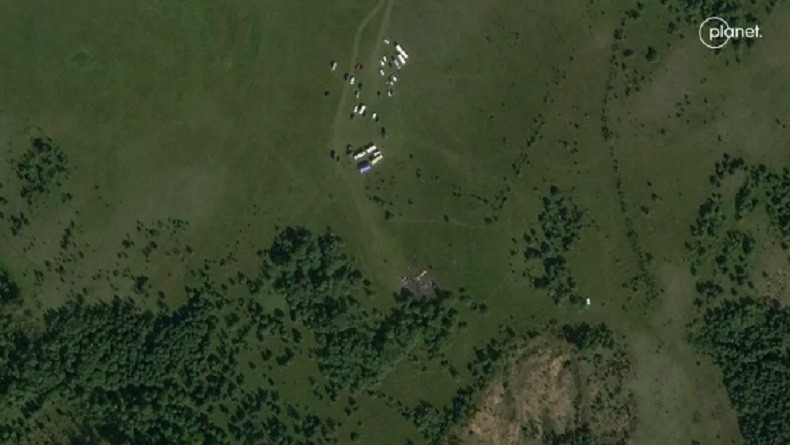 Potret Ngeri Puing-Puing Pesawat Bos Wagner Rusia dari Luar Angkasa