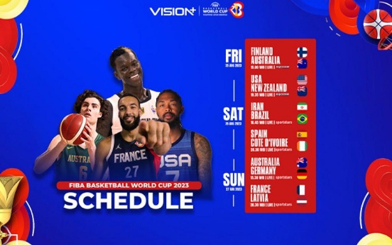 Jadwal FIBA World Cup 26-27 Agustus 2023, Nonton Live di Vision+