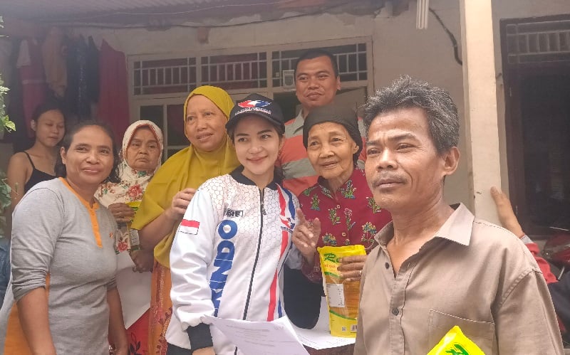 Bacaleg Rere Tati Sri Hardina Bersama DPD Perindo Depok Blusukan di Rangkapan Jaya