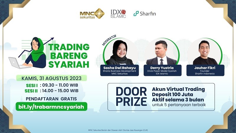 Gratis, Webinar Trading Bareng Syariah Bersama IDX Islamic dan Sharfin Indonesia Besok 