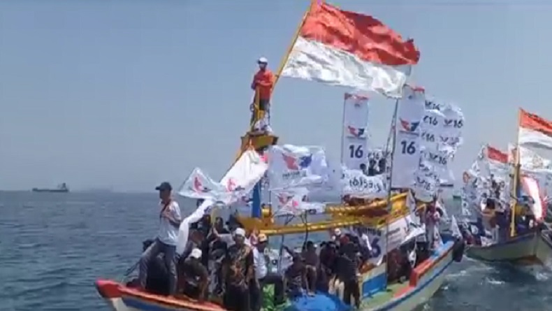 DPD Partai Perindo Bandar Lampung Ikut Meriahkan Festival Perahu Demokrasi Kirab Pemilu 2024