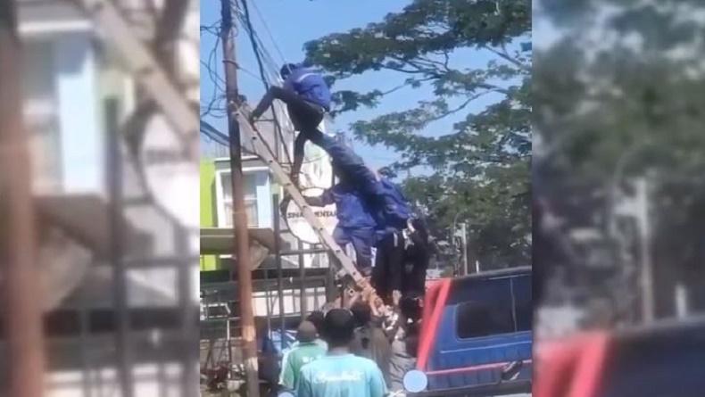 Terekam Video, Petugas PLN Tewas Tersengat Listrik saat Rapikan Kabel di Kendari