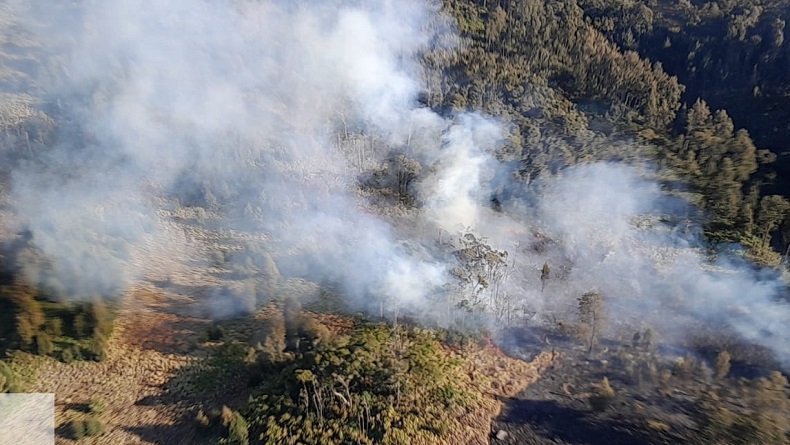 Pemadaman Api Pakai Water Bombing di Gunung Arjuno Terkendala Angin Kencang