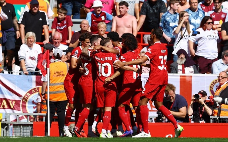 Hasil Liga Inggris 2023/2024: Liverpool Gilas Aston Villa,Szoboszlai Cetak Gol Perdana
