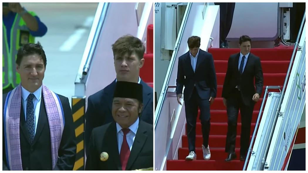 Curi Perhatian, Begini Gaya Kasual Putra PM Kanada Pakai Sepatu Sneakers saat Tiba di Indonesia