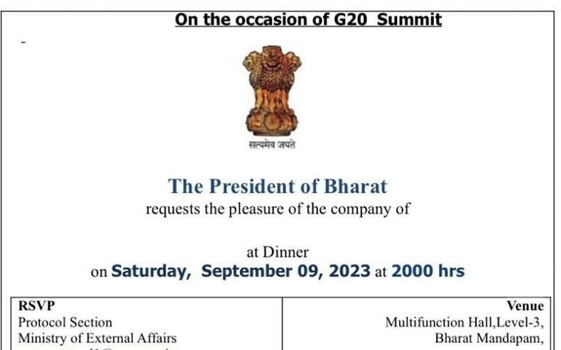 Heboh, Nama India Diganti Bharat dalam Undangan Makan Malam KTT G20