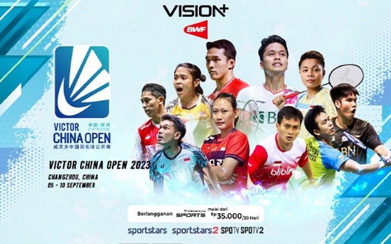 Dukung Garuda Menang, Nonton BWF China Open 2023 Live di Vision+