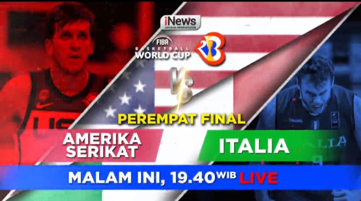 Perempat Final FIBA World Cup 2023 Malam Ini: Amerika Serikat Vs Italia, LIVE iNews