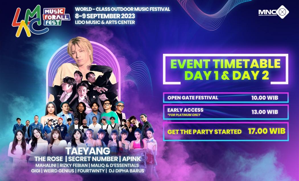 1 Hari Lagi! Yuk, Cek Waktu dan Info Konser Musik LMAC FORALL FEST