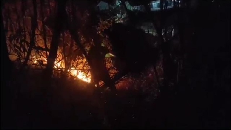 Api Berkobar di Gunung Batu Kerut Sumedang, Lahan Gambut Seluas 1 Hektare Terbakar 