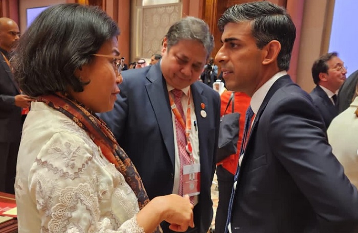 Momen Sri Mulyani Bertemu PM Inggris: Bertukar Kabar hingga Bahas Situasi Ekonomi