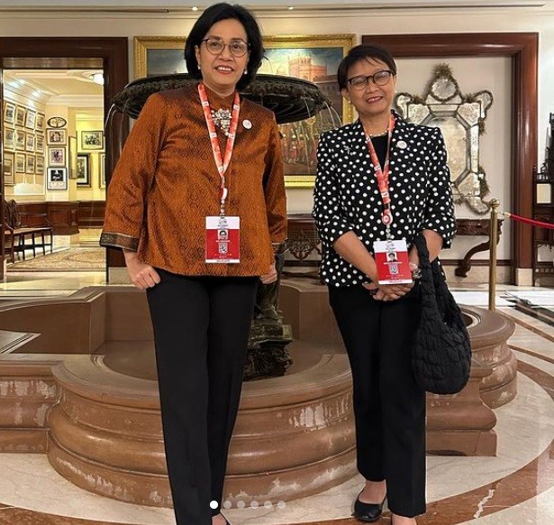 Intip Penampilan Santai Sri Mulyani dan Retno Marsudi di G20 Leaders Summit  