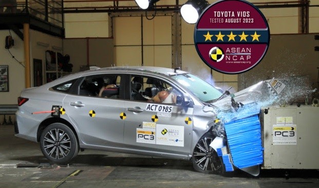 Dijual di Indonesia, Toyota Vios Baru Raih 5 Bintang Uji Tabrak 