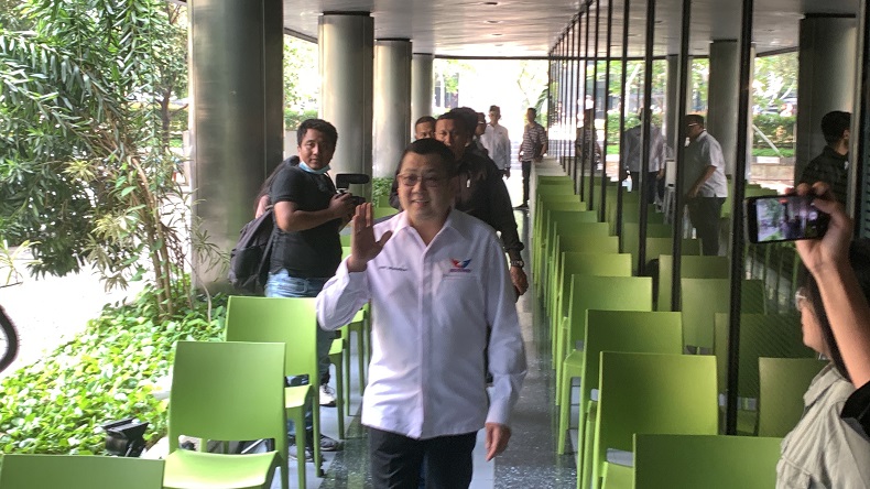 Hary Tanoe, Arsjad Rasjid dan Andika Perkasa Tiba di Markas TPN Ganjar Pranowo