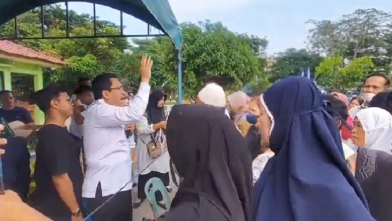 Operasi Pasar Beras di Tebingtinggi Dihentikan Sementara gegara Warga Tak Tertib Antre