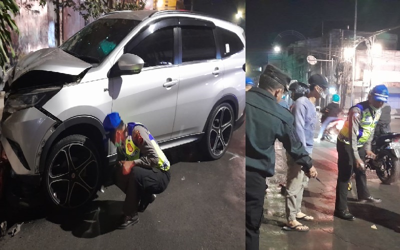 Kecelakaan di Bandung Dini Hari, Minibus Masuk Jalur Berlawanan Tabrak Motor