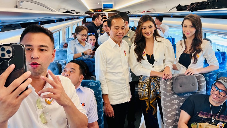 Cerita Raffi Ahmad hingga Vino G Bastian Naik Kereta Cepat Bareng Jokowi