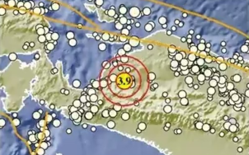 Gempa Bumi Terkini M3,9 Guncang Waropen Papua