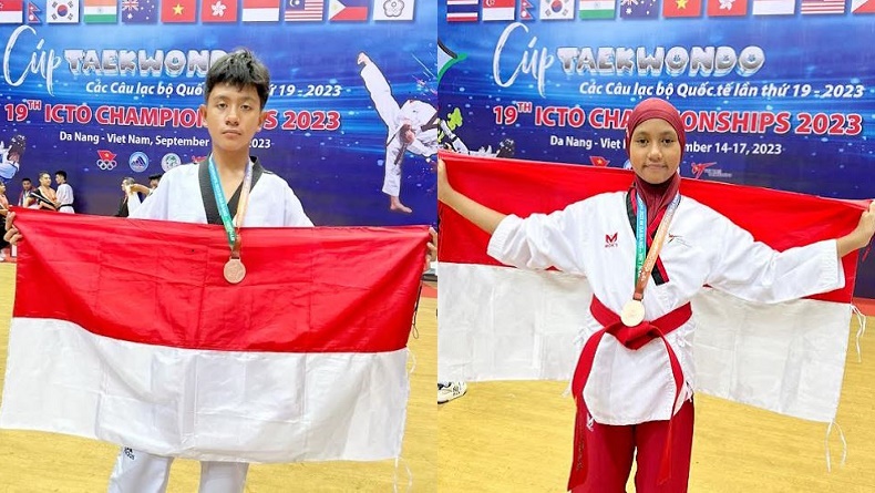 Wow, Kakak Adik asal Ternate Raih Perunggu di Kejuaraan Taekwondo Internasional