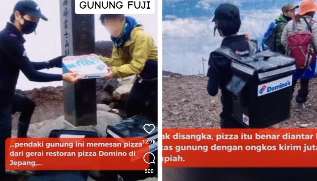 Viral Pendaki Pesan Pizza di Puncak Gunung, Makanan Diantar Ongkos Kirim Tembus Rp4,3 Juta