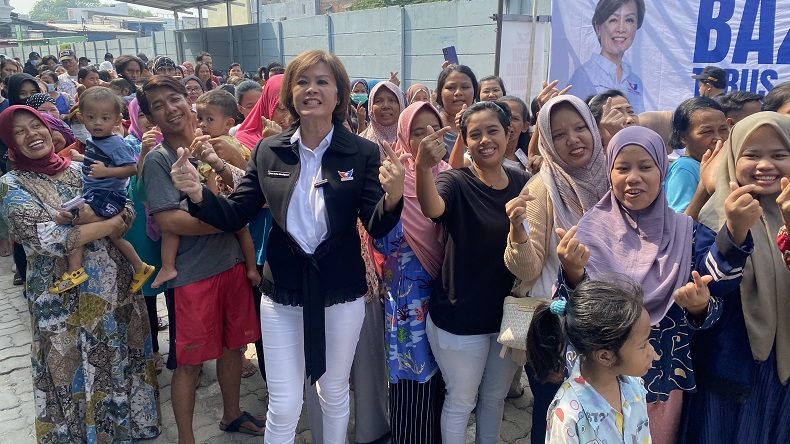 Bacaleg Partai Perindo Ci Mehong Hadirkan Sembako Murah dan Pengobatan Gratis bagi Warga Jakut