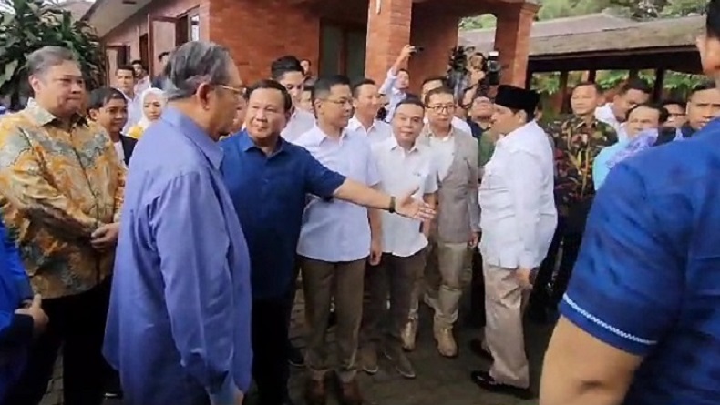 SBY dan AHY Datangi Rumah Prabowo di Hambalang, Bahas Apa?