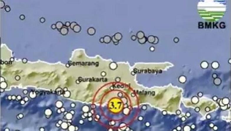 Gempa Bumi Magnitudo 3,7 Guncang Blitar Jawa Timur