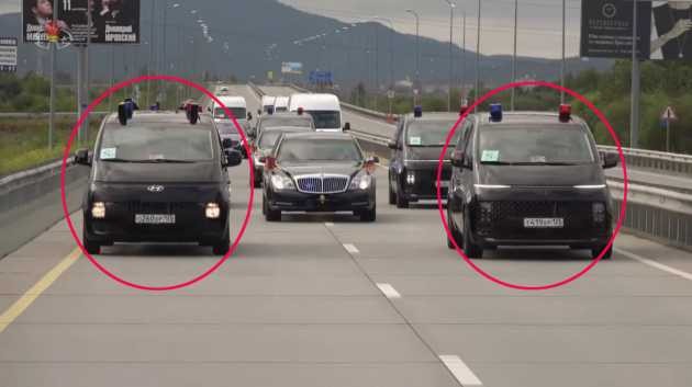 Mobil Anti-peluru Kim Jong-un Dikawal Hyundai Staria saat di Rusia, Kok Bisa?