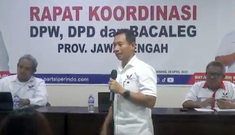 Wuryanto Pimpin Rakor dan Konsolidasi Partai Perindo Jateng, Targetkan Raup 2 Juta Suara