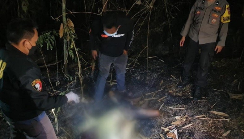 Tanggamus Gempar! Mayat Pria Terbakar Ditemukan di Kebun Warga