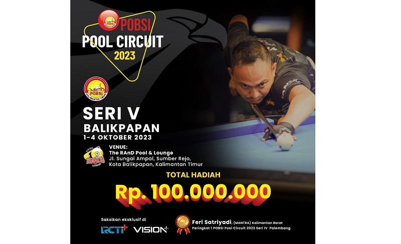 Hasil POBSI Pool Circuit 2023 Seri V: 8 Atlet Kaltim Lolos 16 Besar