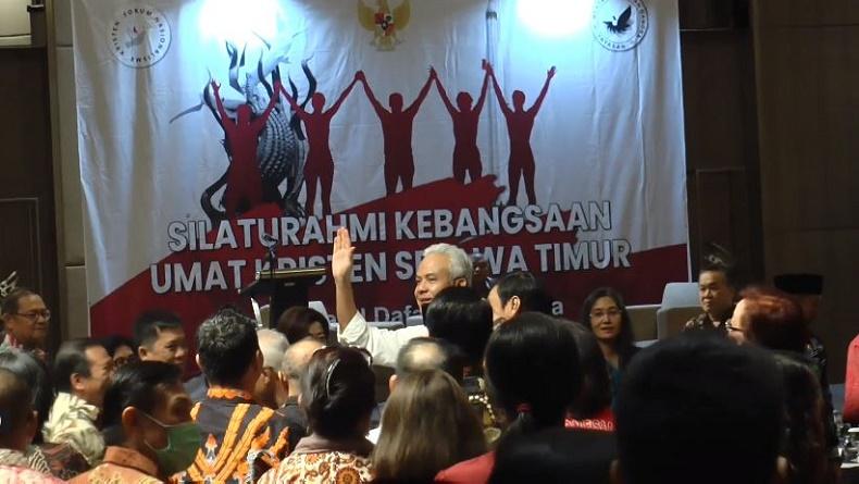 Ganjar Silaturahmi Kebangsaan Bersama Ratusan Pendeta dan Umat Kristen di Jatim