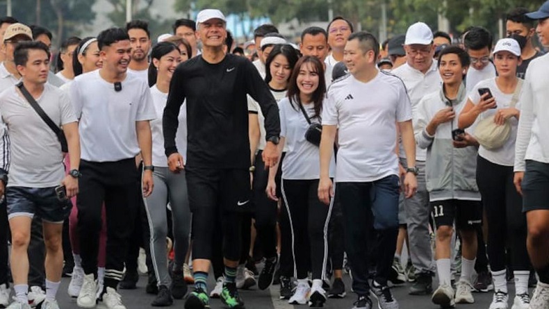 Pemuda Perindo Kagum Ganjar Sempatkan Lari Pagi sebelum Fun Walk di CFD Jakarta