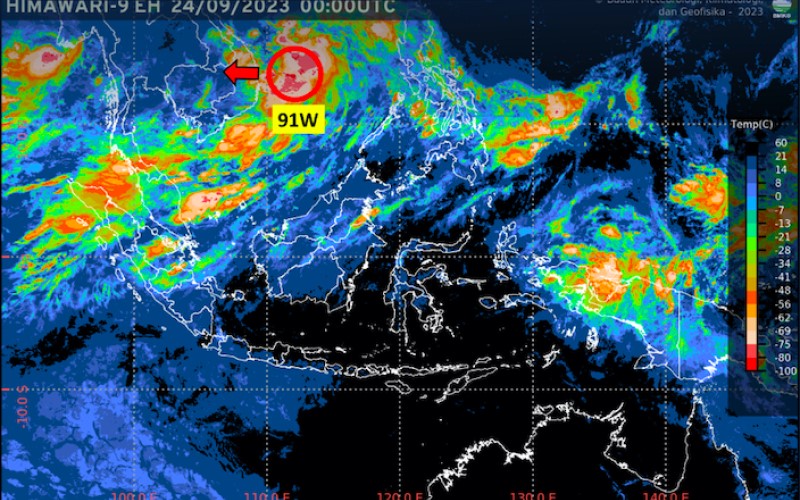 Bibit Siklon Tropis 90W Muncul di Laut China Selatan, Ini Daerah yang Berpotensi Terdampak