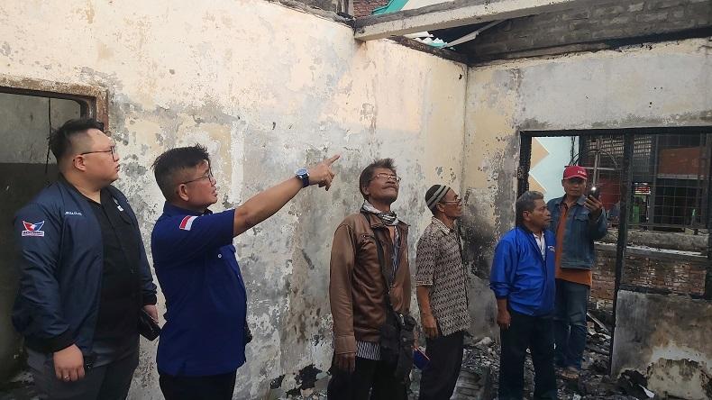 DPD Partai Perindo Surabaya Kunjungi Korban Kebakaran di Kelurahan Putat Jaya