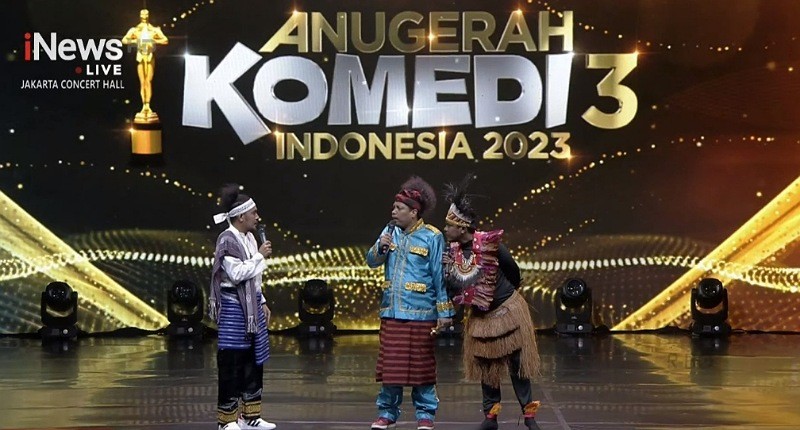 Lucu! Abdur, Arie Kriting, dan Mamat Alkatiri Bikin Gerr Anugerah Komedi Indonesia 3